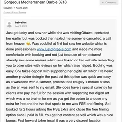 Escorts Sault Ste. Marie, Ontario Chloe | Beautiful Barbie from Greece with Good Reviews