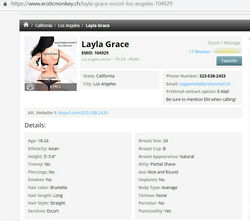 Escorts Los Angeles, California laylagrace