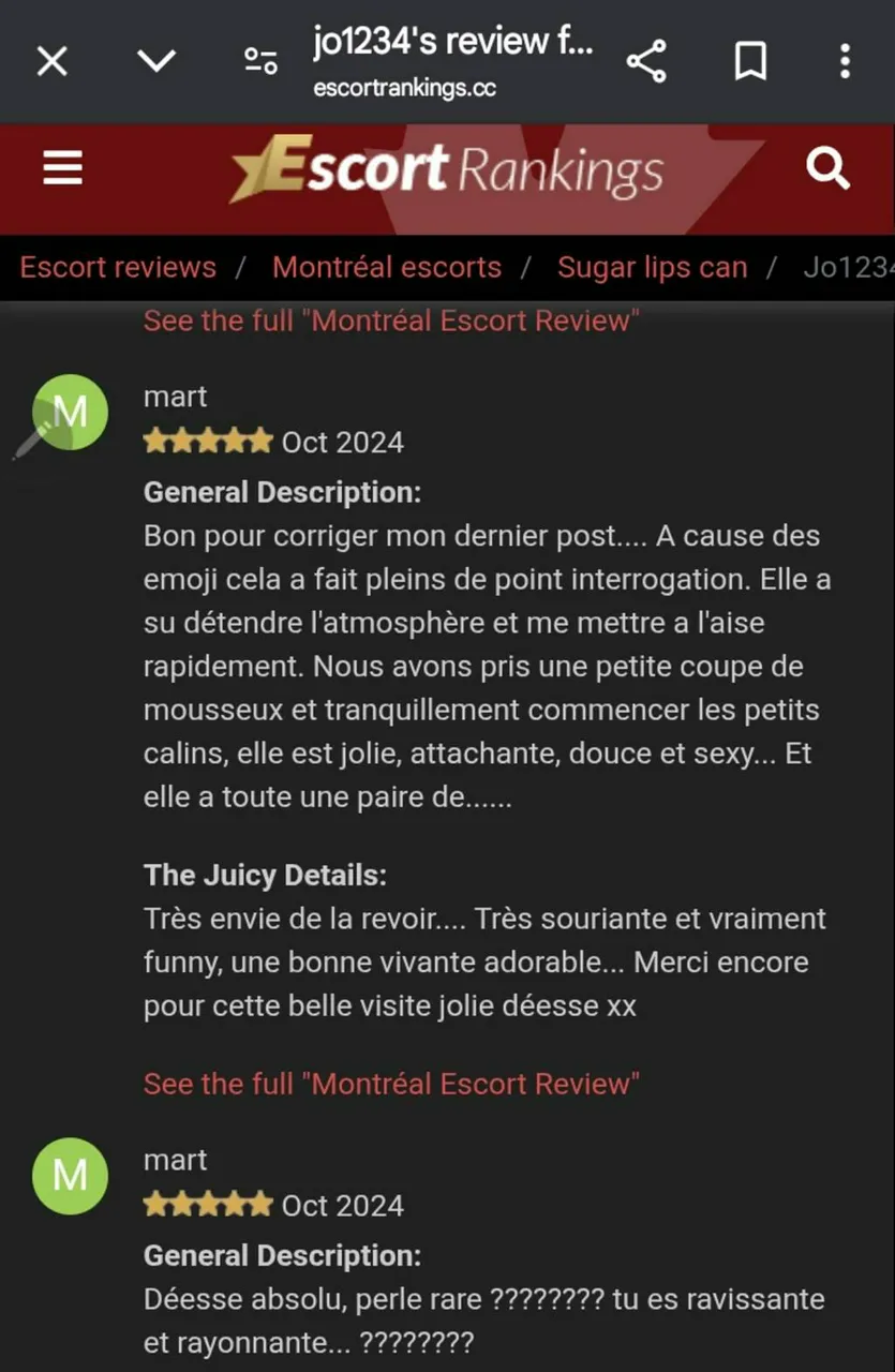 Escorts Quebec City, Quebec Sugar lips candy tits